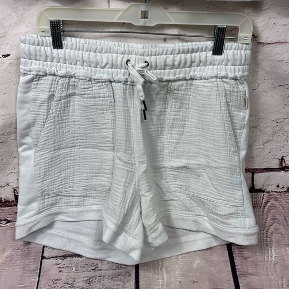 Magellan Outdoors Lounge Set Womens Large Relaxed Fit Shirt Shorts 2 Pc White - Picture 3 of 13
